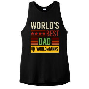 World Of Tanks Father Day Worlds Best Dad Ladies PosiCharge Tri-Blend Wicking Tank