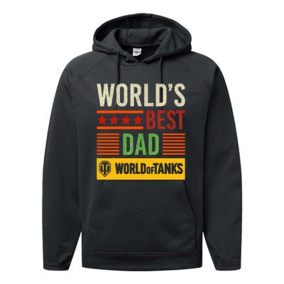 World Of Tanks Father Day Worlds Best Dad Performance Fleece Hoodie