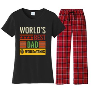 World Of Tanks Father Day Worlds Best Dad Women's Flannel Pajama Set