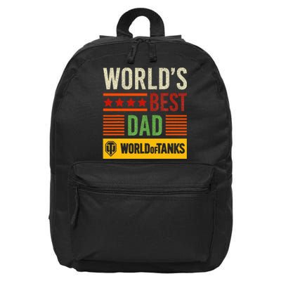 World Of Tanks Father Day Worlds Best Dad 16 in Basic Backpack