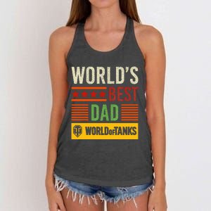 World Of Tanks Father Day Worlds Best Dad Women's Knotted Racerback Tank