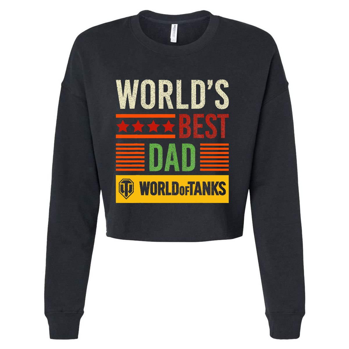 World Of Tanks Father Day Worlds Best Dad Cropped Pullover Crew