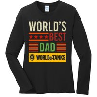 World Of Tanks Father Day Worlds Best Dad Ladies Long Sleeve Shirt