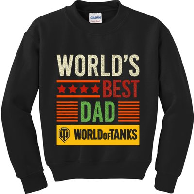 World Of Tanks Father Day Worlds Best Dad Kids Sweatshirt