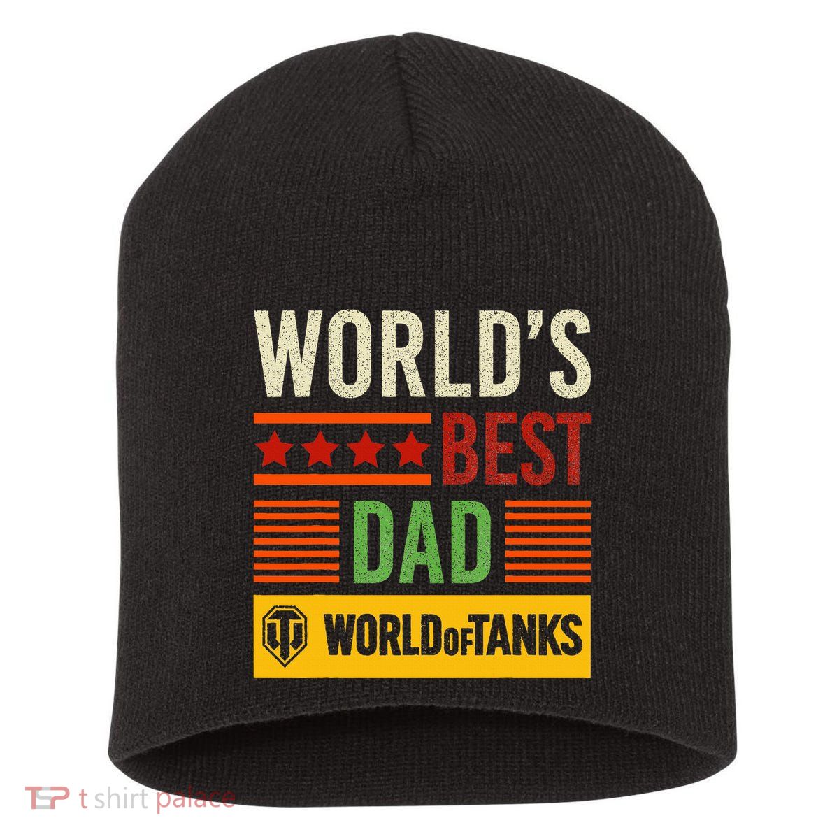 World Of Tanks Father Day Worlds Best Dad Short Acrylic Beanie