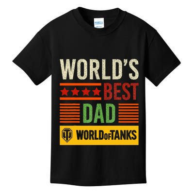 World Of Tanks Father Day Worlds Best Dad Kids T-Shirt