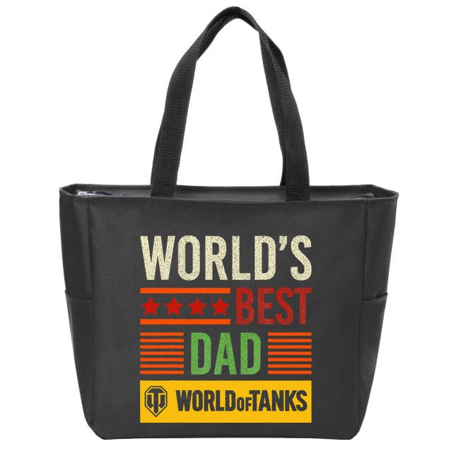 World Of Tanks Father Day Worlds Best Dad Zip Tote Bag