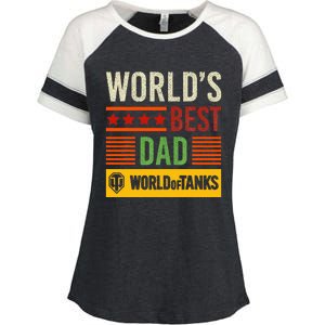 World Of Tanks Father Day Worlds Best Dad Enza Ladies Jersey Colorblock Tee