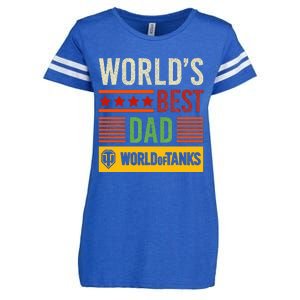 World Of Tanks Father Day Worlds Best Dad Enza Ladies Jersey Football T-Shirt