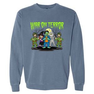 War On Terror Political Humor Funny Dark Humor Horror Satire Garment-Dyed Sweatshirt