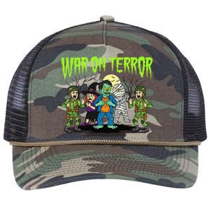 War On Terror Political Humor Funny Dark Humor Horror Satire Retro Rope Trucker Hat Cap