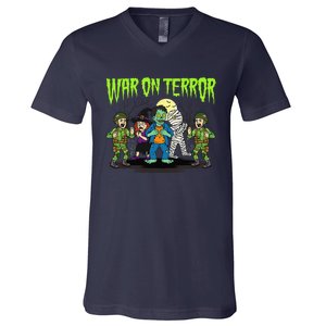 War On Terror Political Humor Funny Dark Humor Horror Satire V-Neck T-Shirt