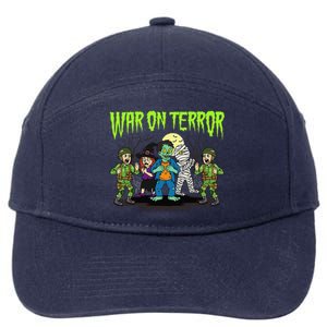 War On Terror Political Humor Funny Dark Humor Horror Satire 7-Panel Snapback Hat