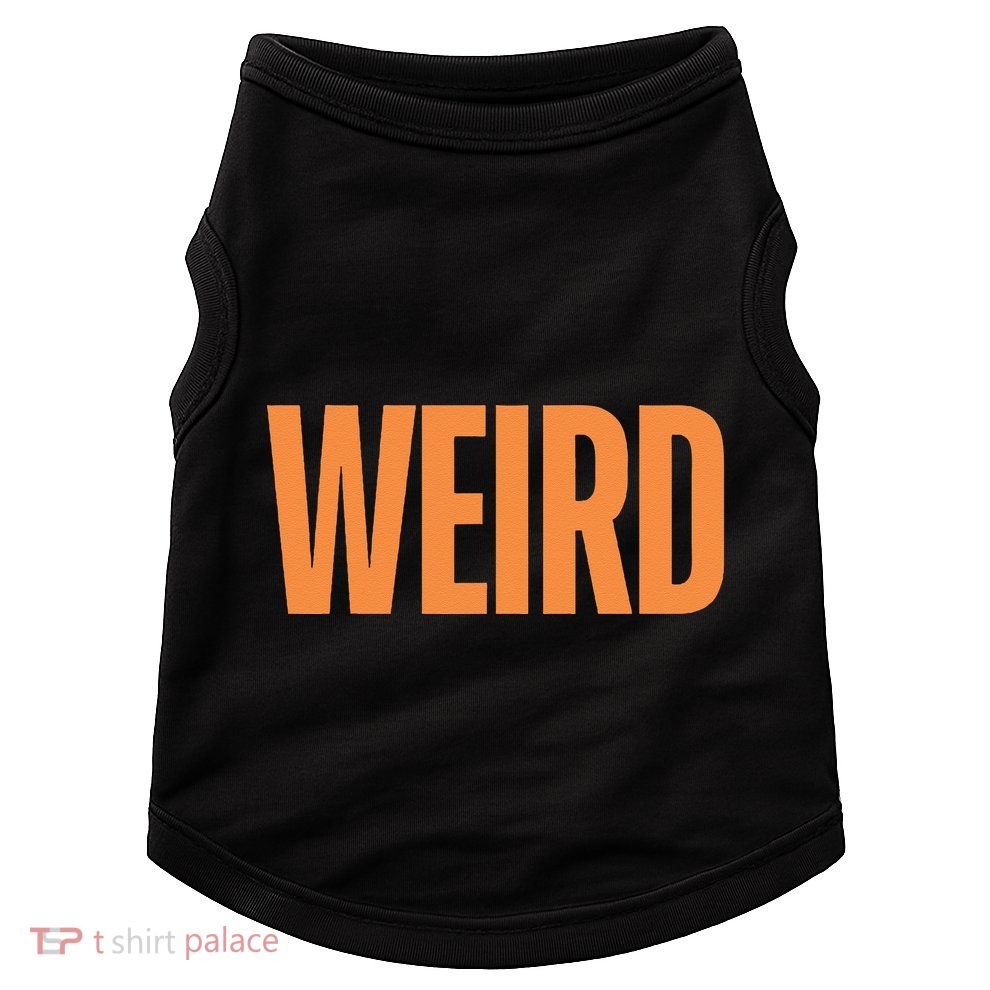 Weird Orange Text Single Word Doggie Tank