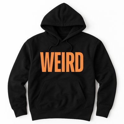 Weird Orange Text Single Word Hoodie