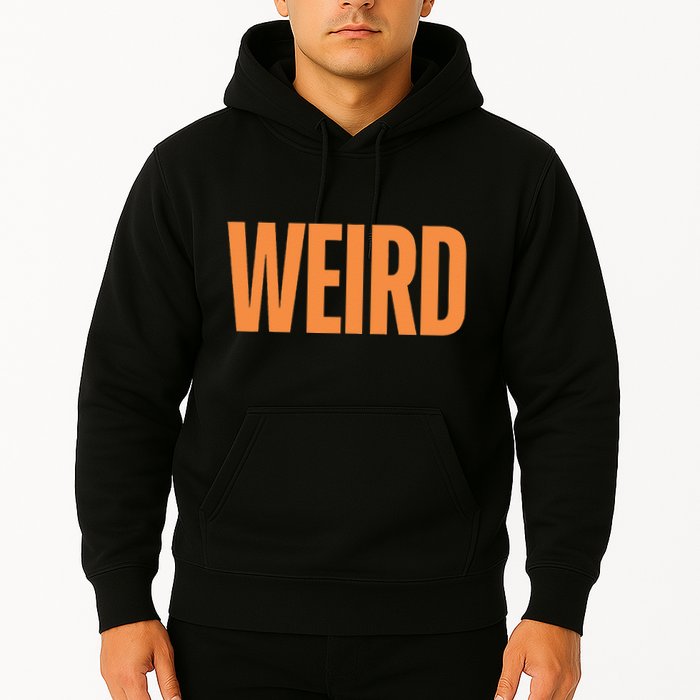Weird Orange Text Single Word Hoodie