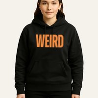 Weird Orange Text Single Word Hoodie