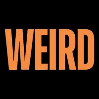 Weird Orange Text Single Word Hooded Wearable Blanket