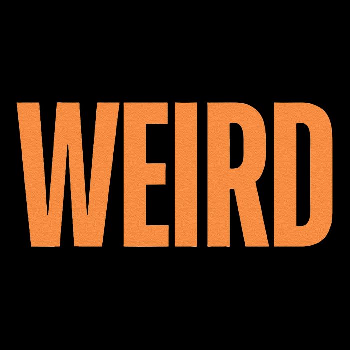 Weird Orange Text Single Word Hooded Wearable Blanket