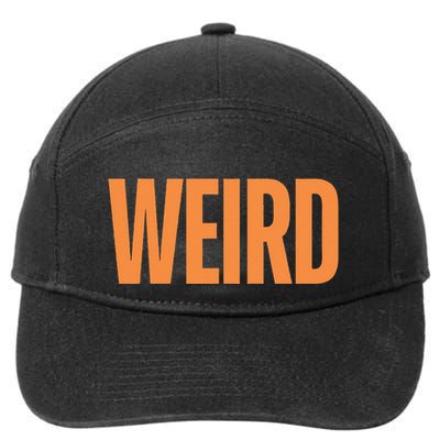 Weird Orange Text Single Word 7-Panel Snapback Hat
