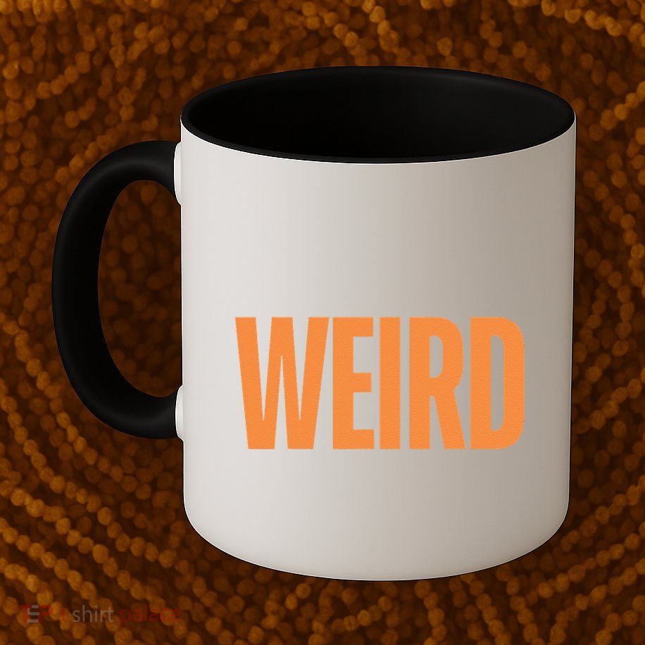 Weird Orange Text Single Word Mug