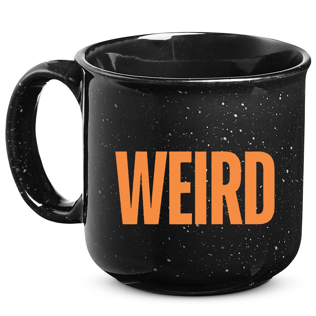 Weird Orange Text Single Word 15oz Campfire Ceramic Mug