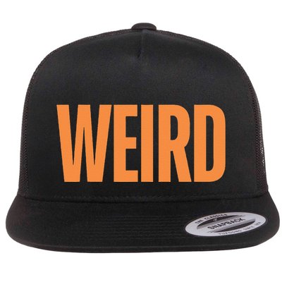 Weird Orange Text Single Word Flatbill Hat