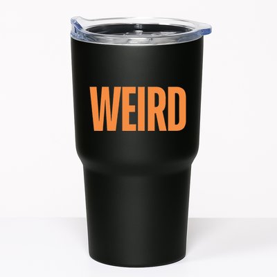 Weird Orange Text Single Word Tumbler