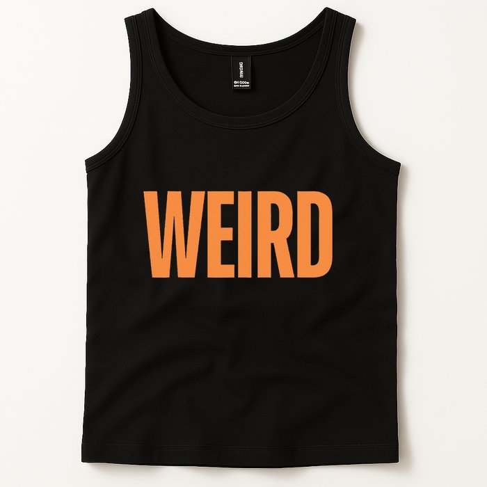 Weird Orange Text Single Word Tank Top