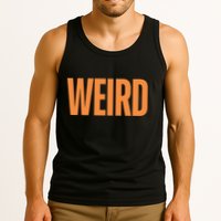 Weird Orange Text Single Word Tank Top