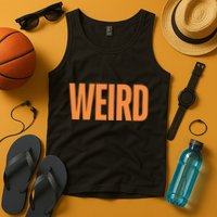 Weird Orange Text Single Word Tank Top