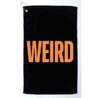 Weird Orange Text Single Word Golf Towel