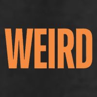 Weird Orange Text Single Word Golf Towel