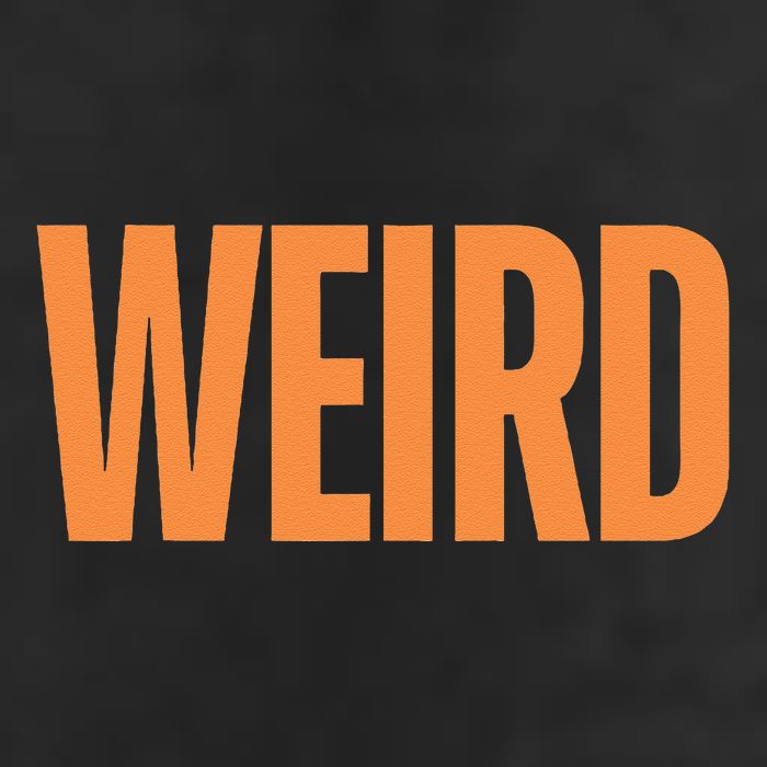 Weird Orange Text Single Word Golf Towel