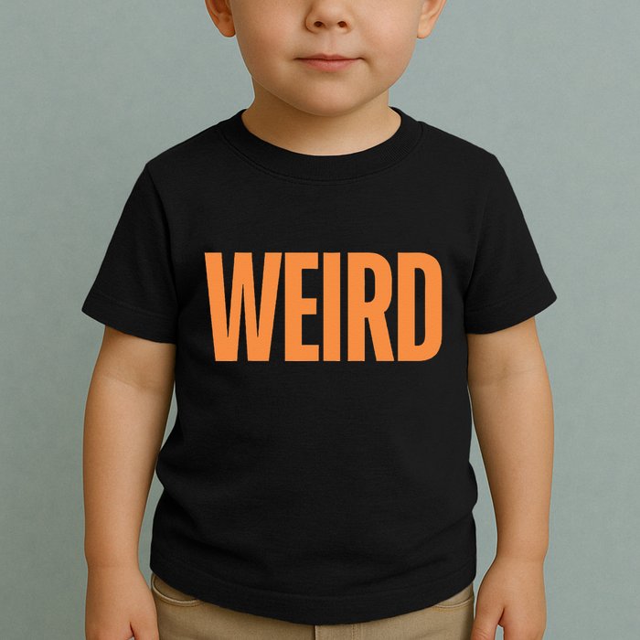Weird Orange Text Single Word Toddler T-Shirt