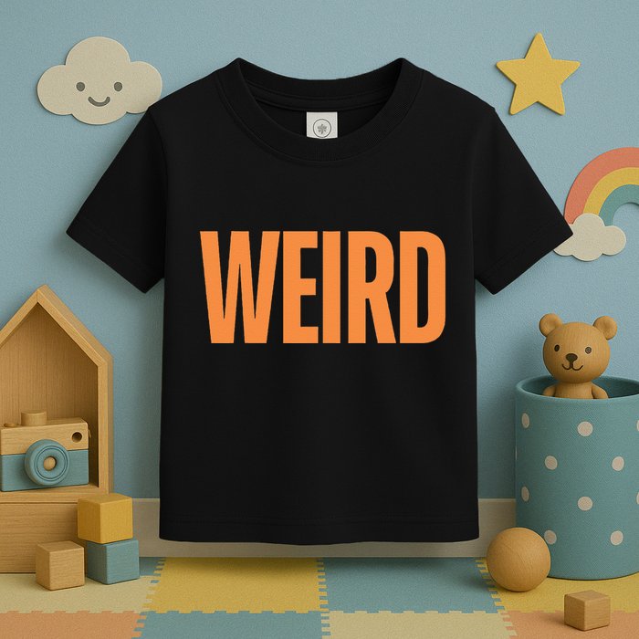 Weird Orange Text Single Word Toddler T-Shirt