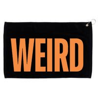 Weird Orange Text Single Word Grommeted Golf Towel