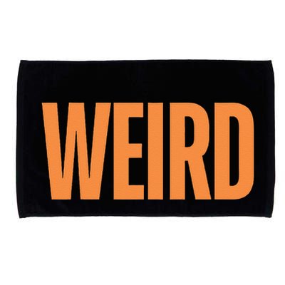 Weird Orange Text Single Word Microfiber Hand Towel