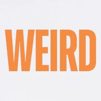 Weird Orange Text Single Word Garment-Dyed Sweatshirt
