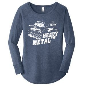 World Of Tanks Blitz Heavy Metal Women's Perfect Tri Tunic Long Sleeve Shirt