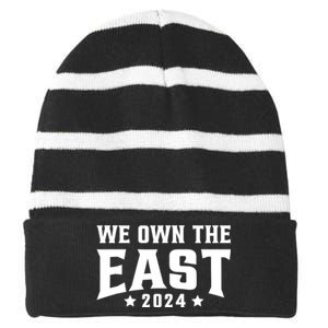 We Own The East 2024 Striped Beanie with Solid Band