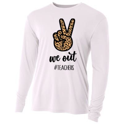 We out Teacher Happy Last Day Of School Wo Gift Funny Cooling Performance Long Sleeve Crew