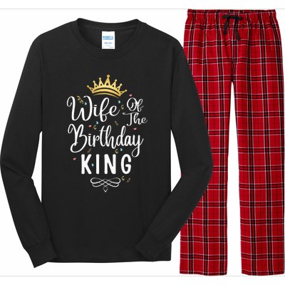 Wife Of The Birthday King Matching Bday Party Cute Birthday Long Sleeve Pajama Set