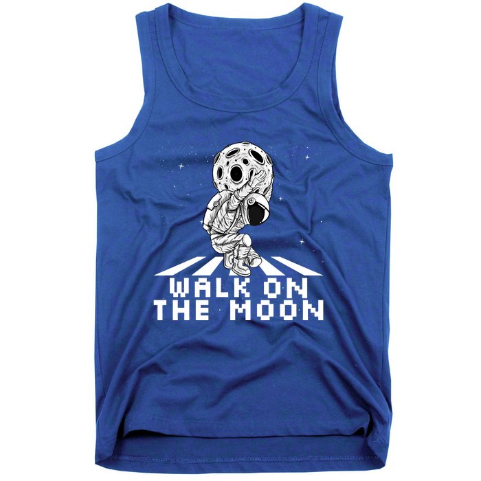 Walk On The Moon Space Astronaut Graphic Gift Astronaut Meaningful Gift Tank Top