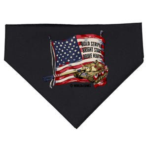 World Of Tanks 4th Of July Bold Bright Brave Collection USA-Made Doggie Bandana