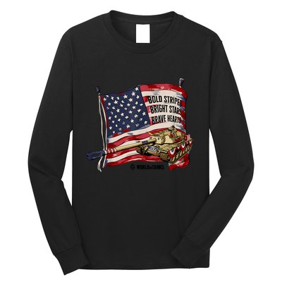 World Of Tanks 4th Of July Bold Bright Brave Collection Long Sleeve Shirt