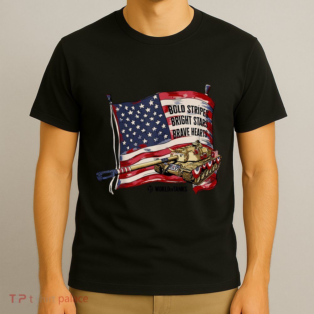 World Of Tanks 4th Of July Bold Bright Brave Collection T-Shirt
