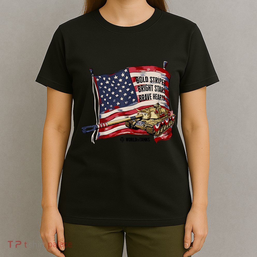 World Of Tanks 4th Of July Bold Bright Brave Collection T-Shirt