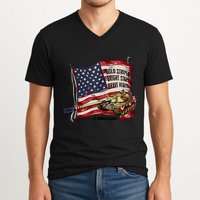 World Of Tanks 4th Of July Bold Bright Brave Collection V-Neck T-Shirt