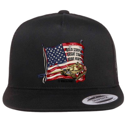 World Of Tanks 4th Of July Bold Bright Brave Collection Flatbill Hat